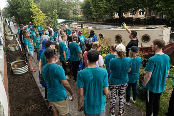 Picture of volunteers by a canal